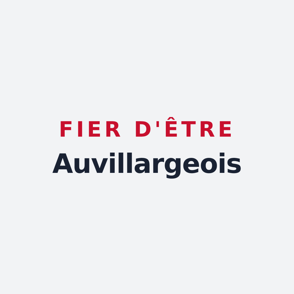 Poster « Fier d'être Auvillargeois » — design pour Auvillars
