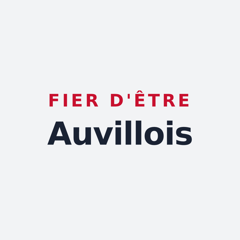 Poster « Fier d'être Auvillois » — design pour Auvilliers-en-Gâtinais