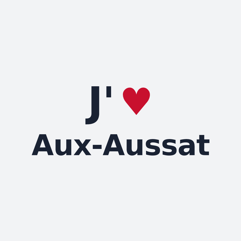Poster personnalisé Aux-Aussat — design J'aime Aux-Aussat