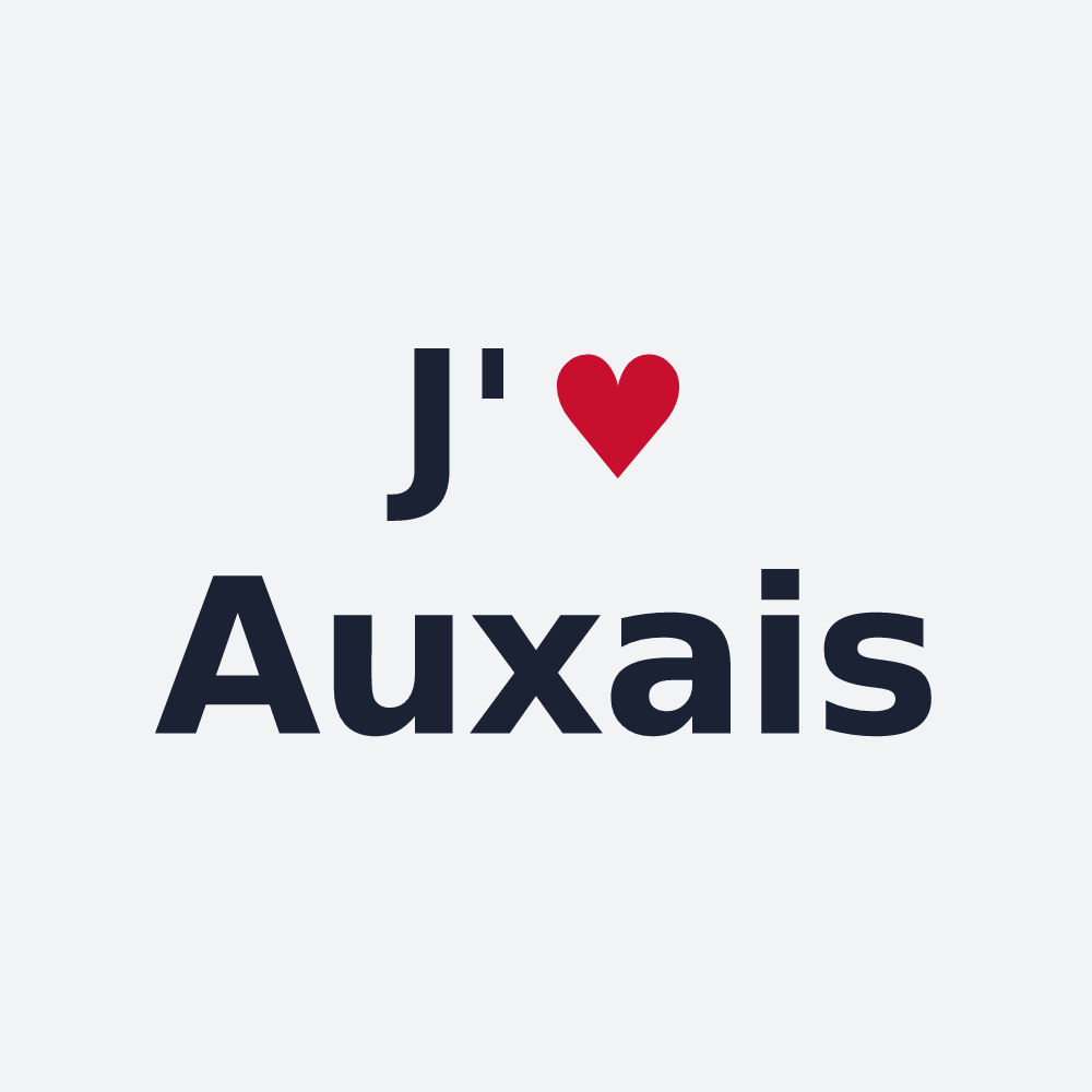 Poster personnalisé Auxais — design J'aime Auxais