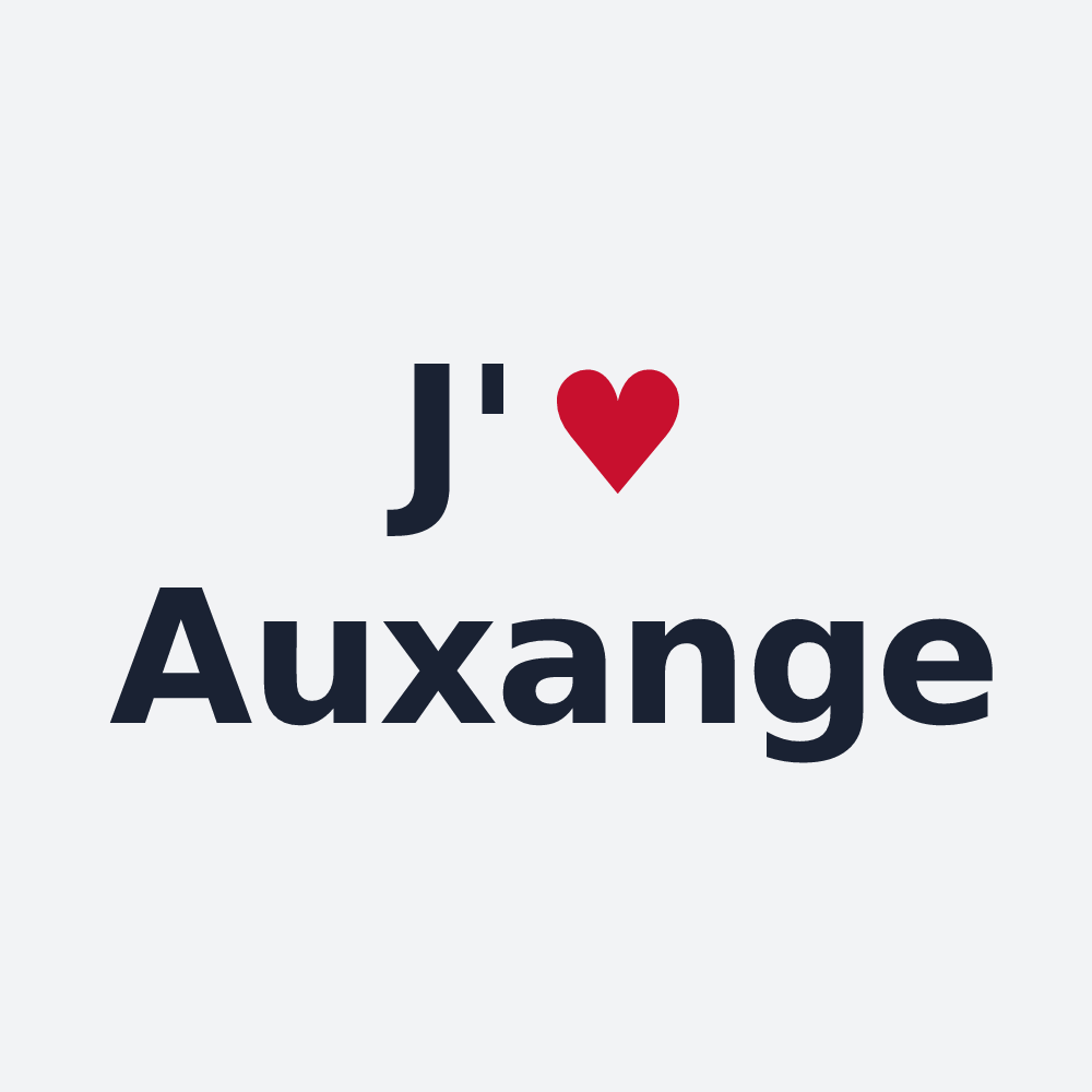 Poster personnalisé Auxange — design J'aime Auxange