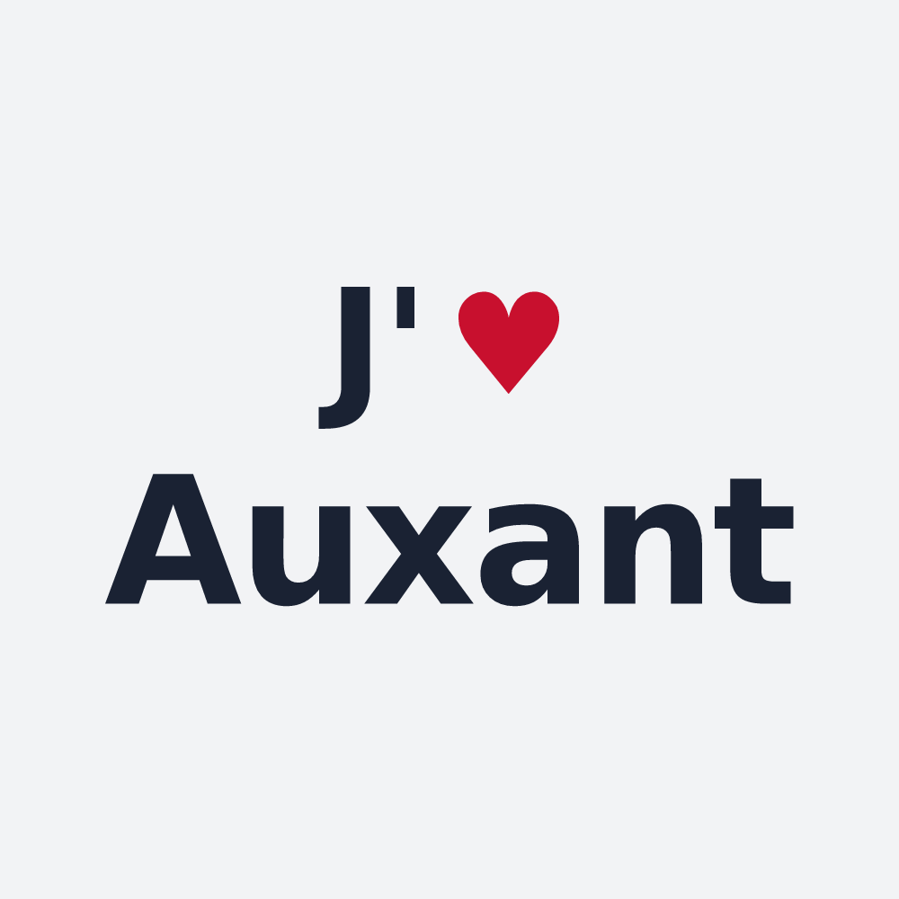 Poster personnalisé Auxant — design J'aime Auxant