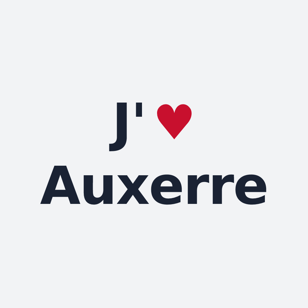 Poster personnalisé Auxerre — design J'aime Auxerre
