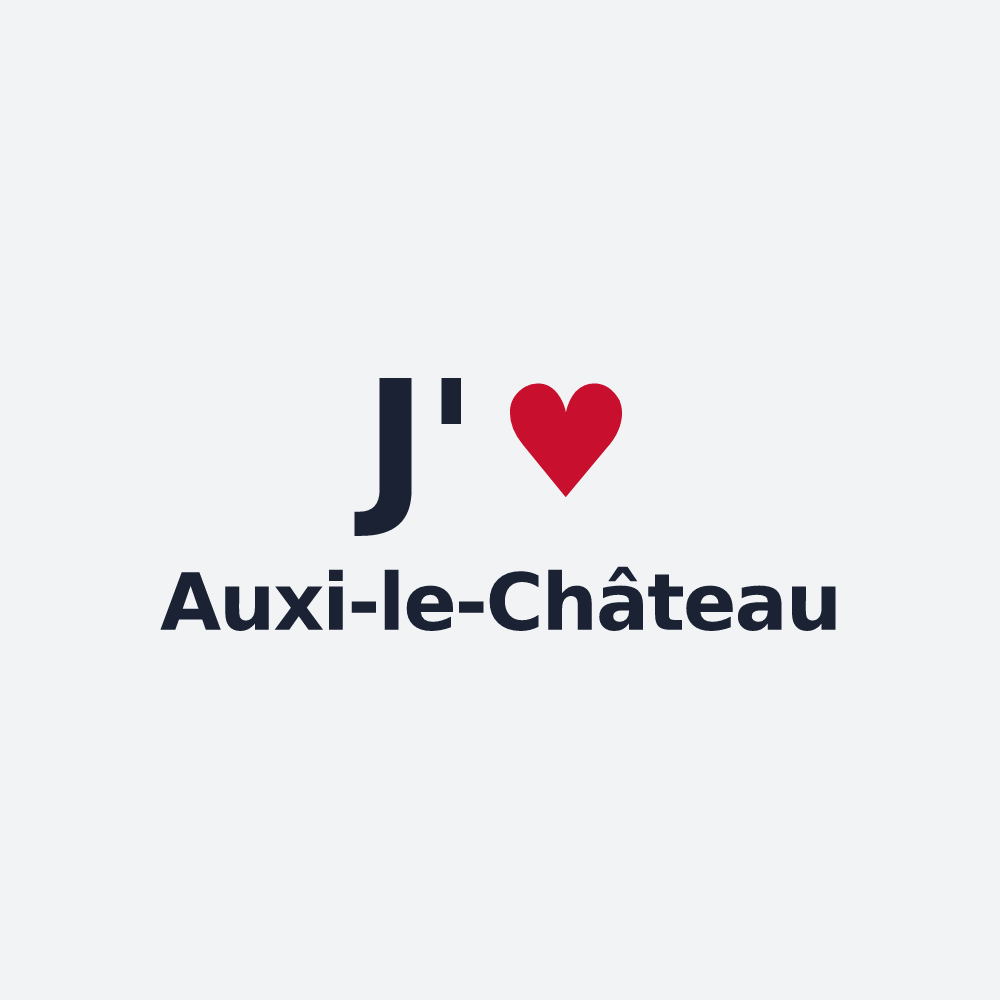 Poster personnalisé Auxi-le-Château — design J'aime Auxi-le-Château
