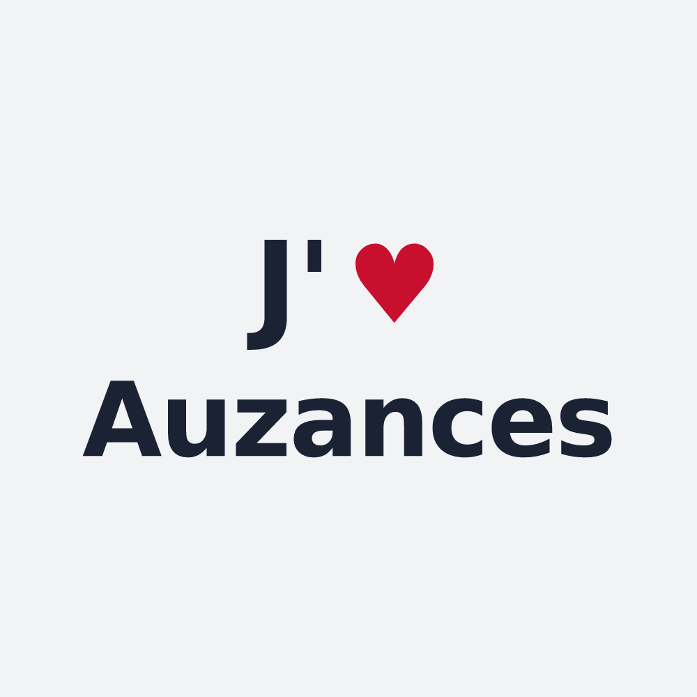 Poster personnalisé Auzances — design J'aime Auzances