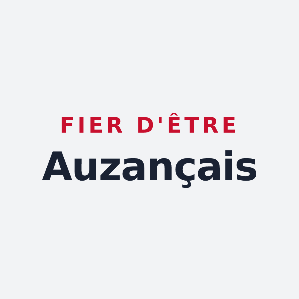 Poster « Fier d'être Auzançais » — design pour Auzances