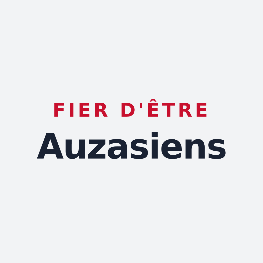 Poster « Fier d'être Auzasiens » — design pour Auzas