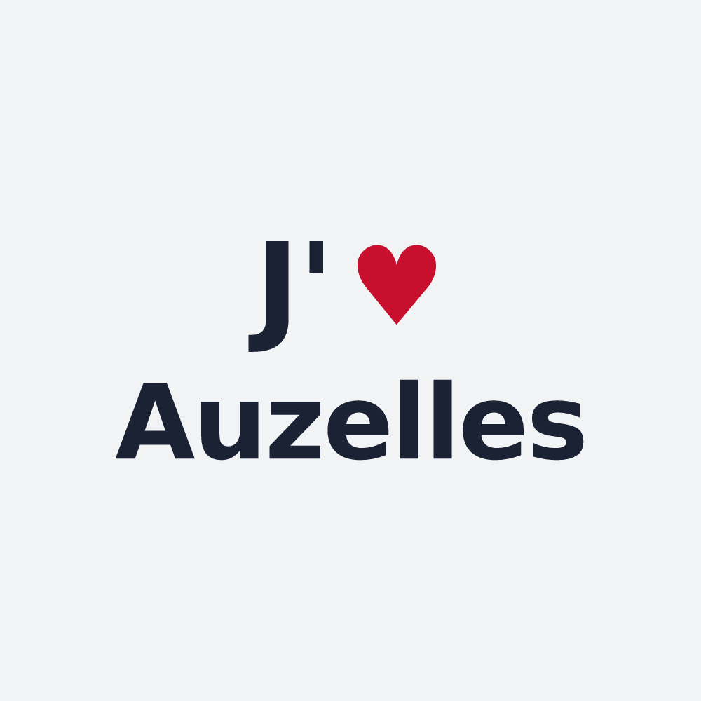 Poster personnalisé Auzelles — design J'aime Auzelles
