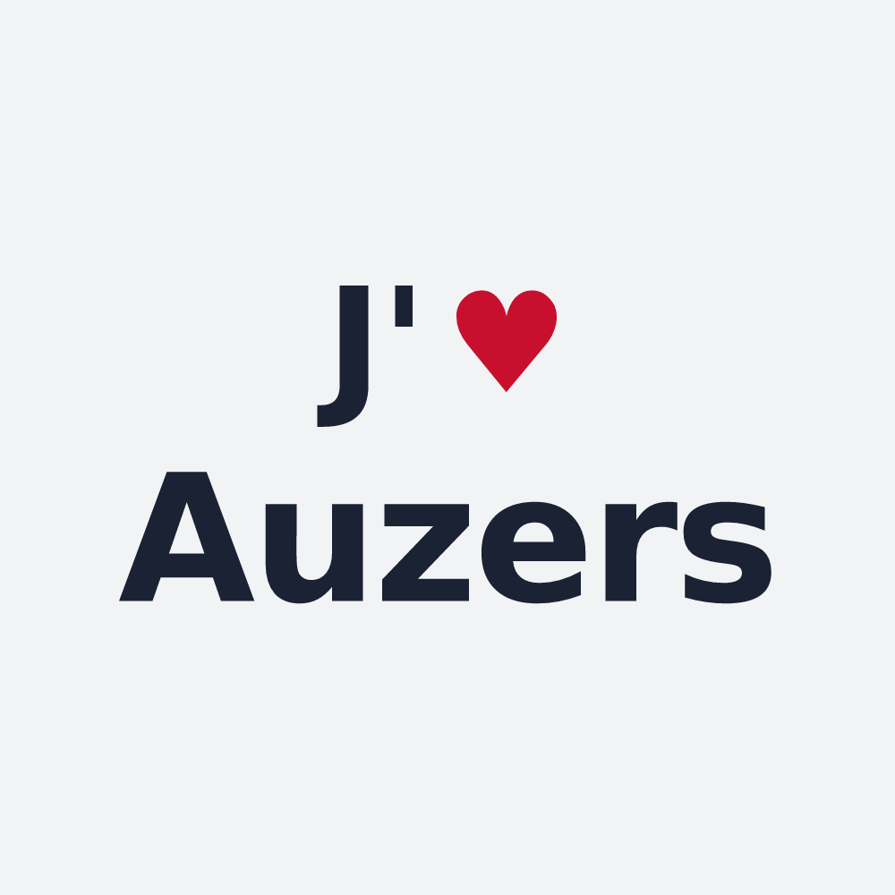 Poster personnalisé Auzers — design J'aime Auzers
