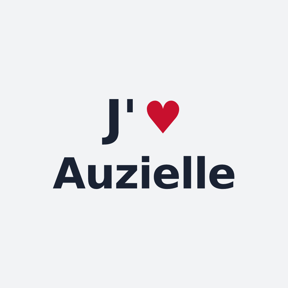 Poster personnalisé Auzielle — design J'aime Auzielle