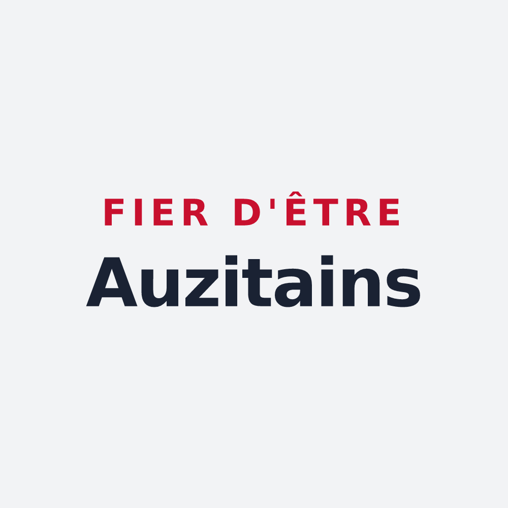 Poster « Fier d'être Auzitains » — design pour Auzits