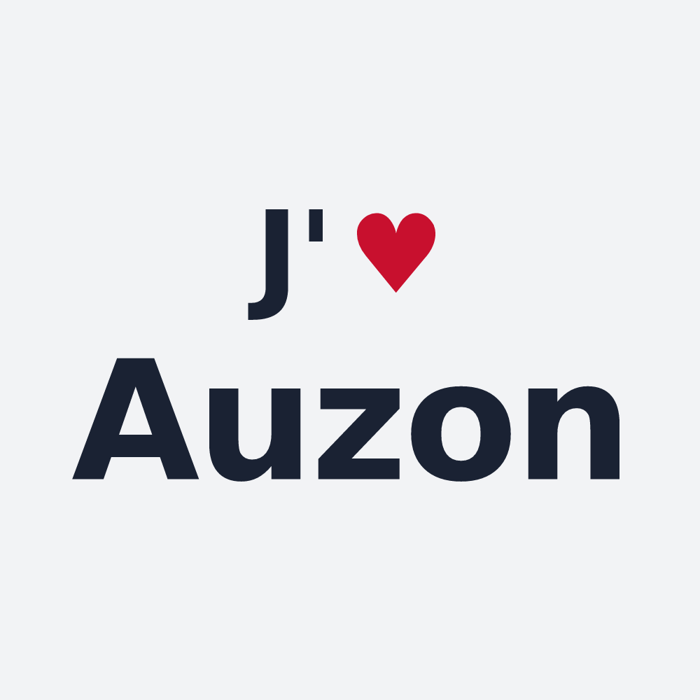Poster personnalisé Auzon — design J'aime Auzon