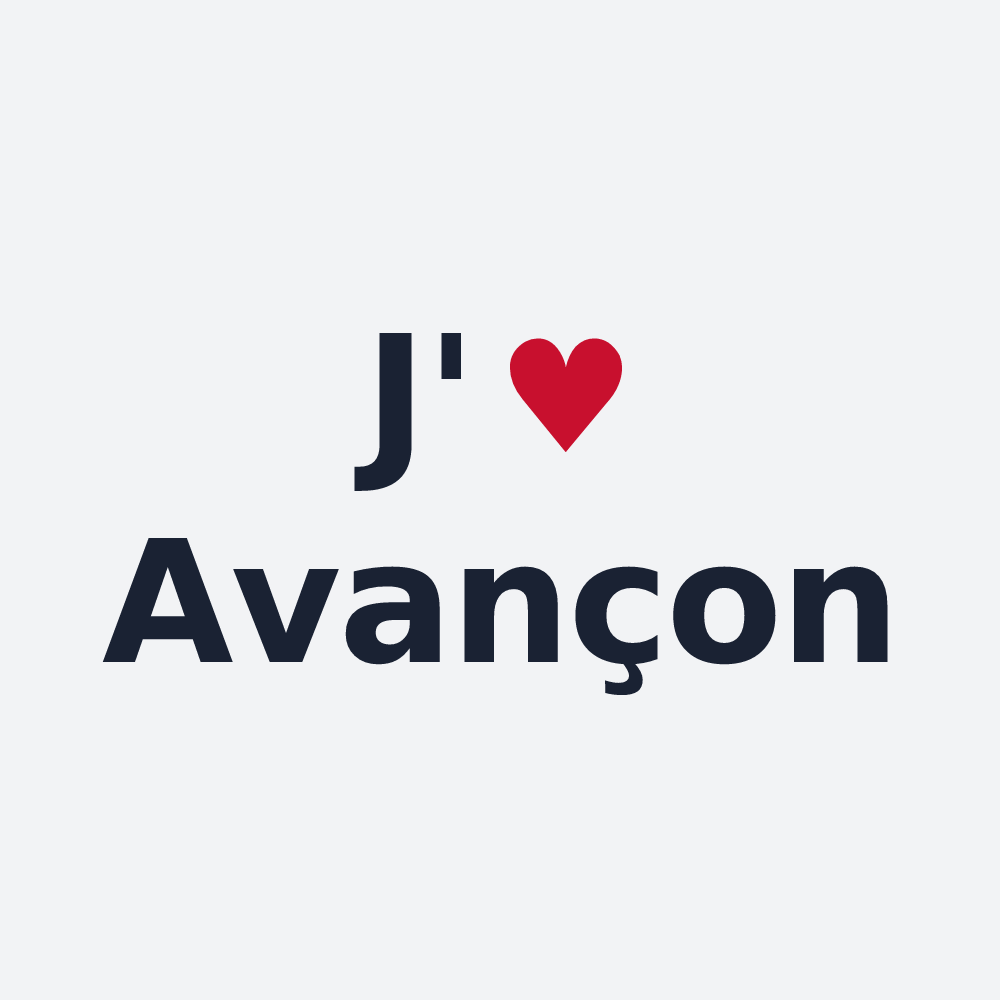 Poster personnalisé Avançon — design J'aime Avançon