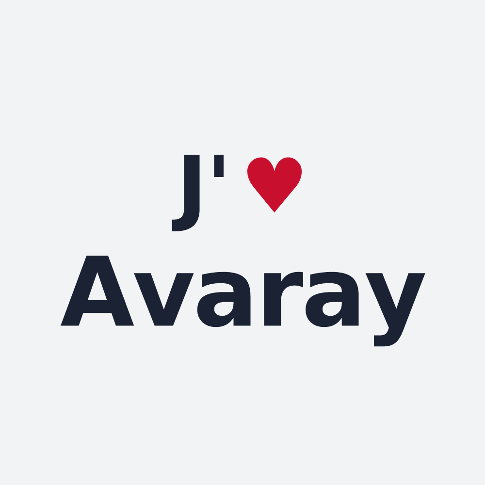 Poster personnalisé Avaray — design J'aime Avaray