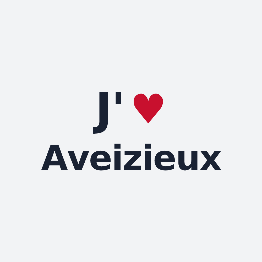 Poster personnalisé Aveizieux — design J'aime Aveizieux
