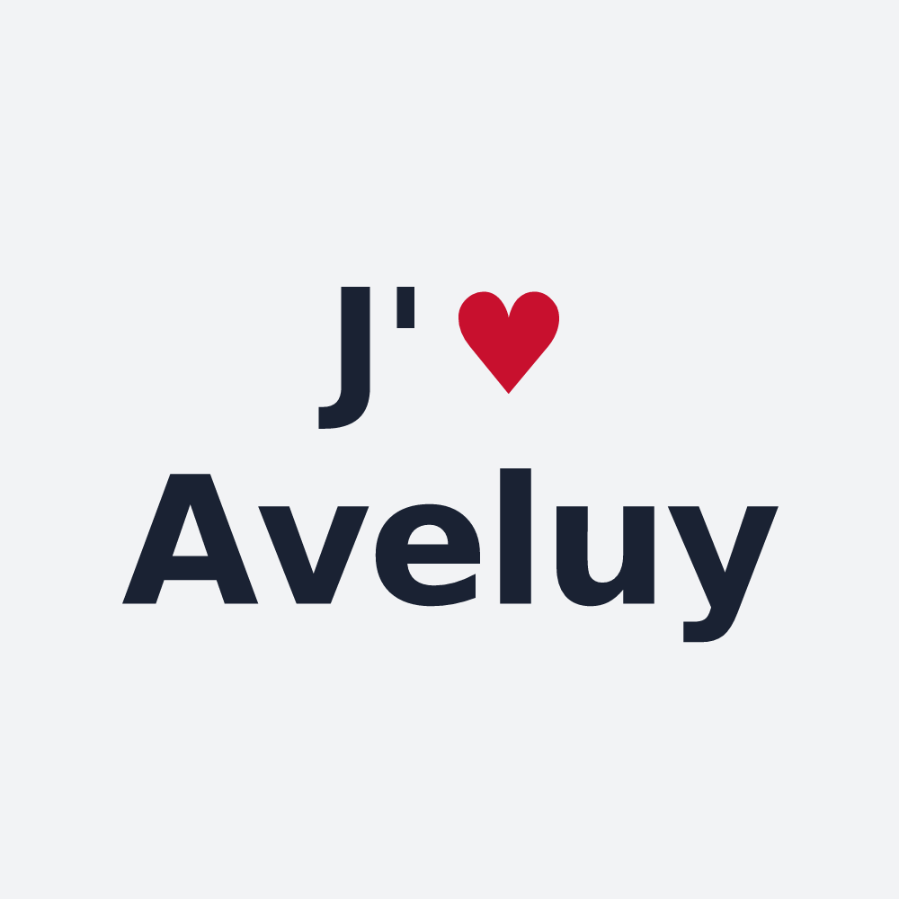 Poster personnalisé Aveluy — design « J'aime Aveluy » imprimé sur le poster
