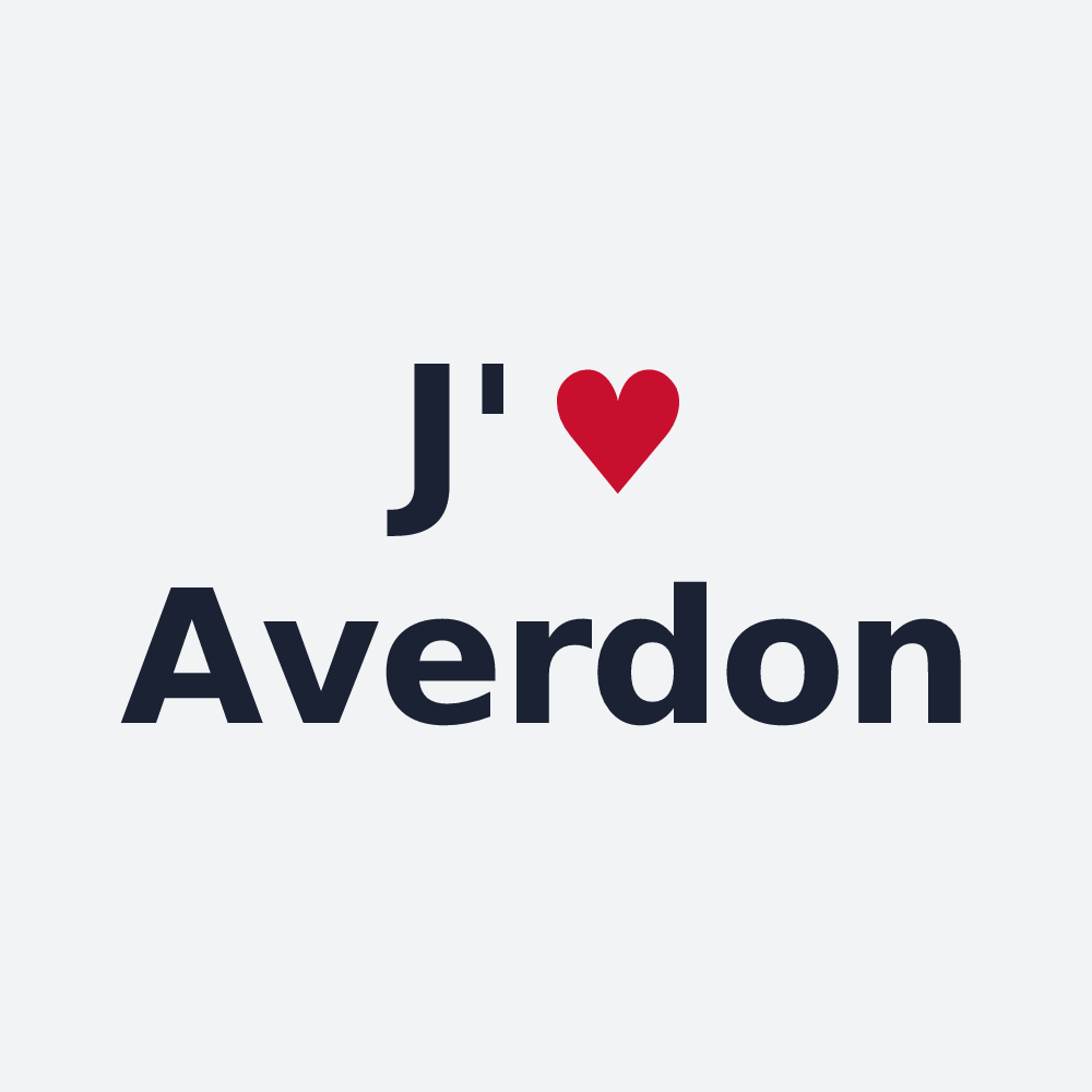 Poster personnalisé Averdon — design J'aime Averdon