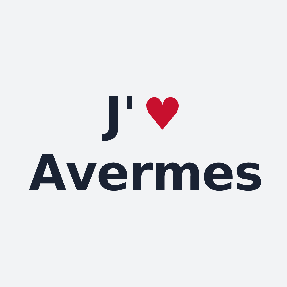 Poster personnalisé Avermes — design J'aime Avermes