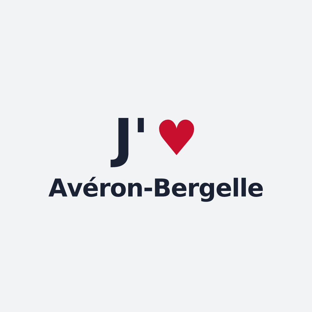 Poster personnalisé Avéron-Bergelle — design J'aime Avéron-Bergelle