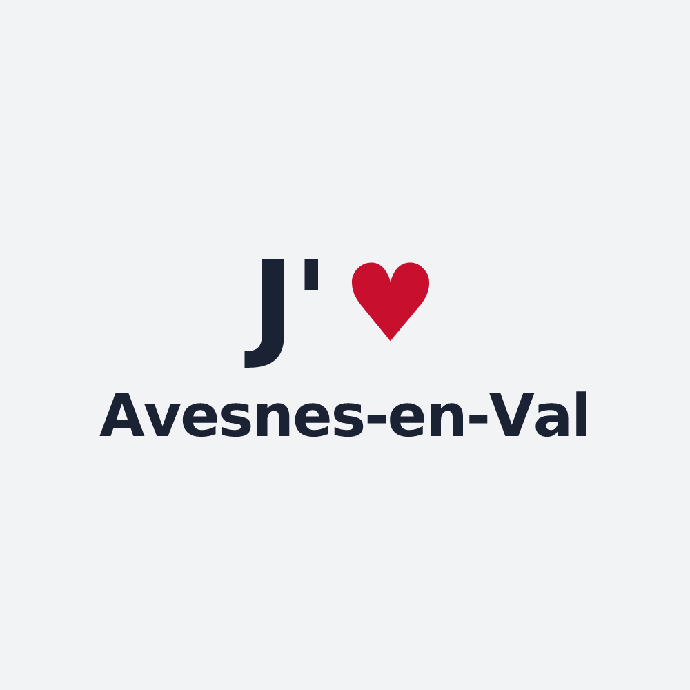 Poster personnalisé Avesnes-en-Val — design J'aime Avesnes-en-Val