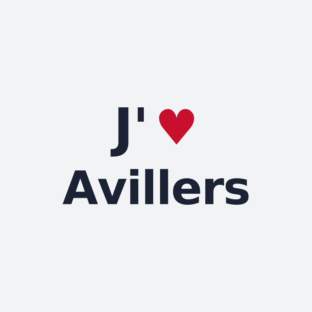 Poster personnalisé Avillers — design J'aime Avillers