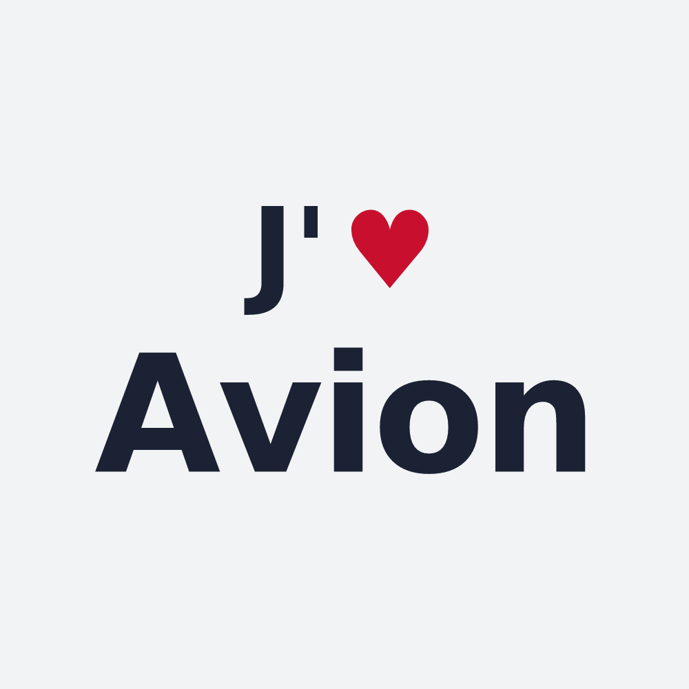 Poster personnalisé Avion — design J'aime Avion