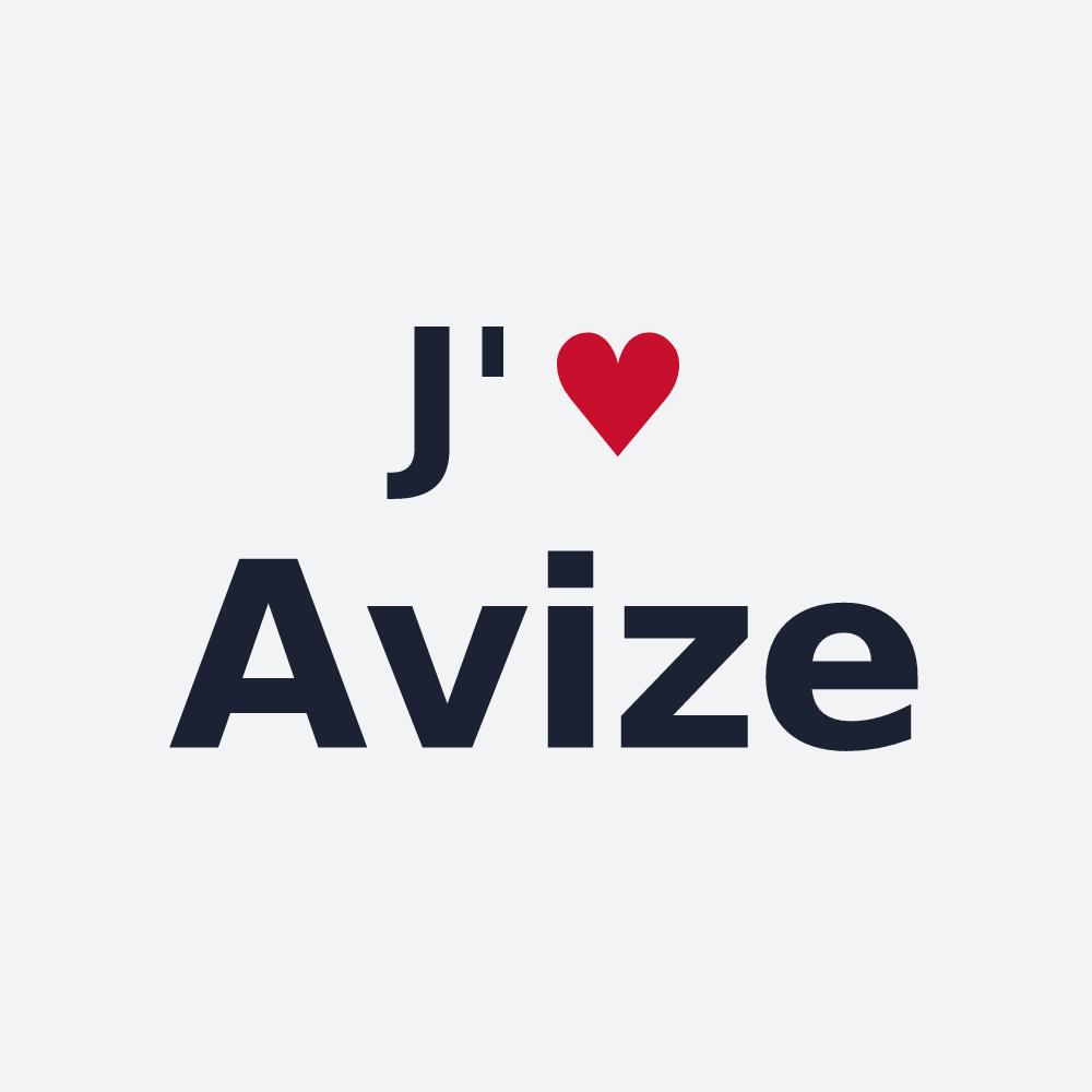 Poster personnalisé Avize — design J'aime Avize