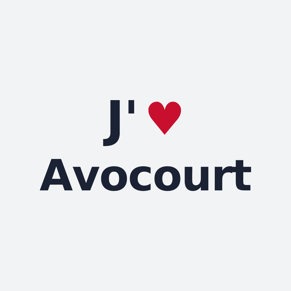 Poster personnalisé Avocourt — design J'aime Avocourt