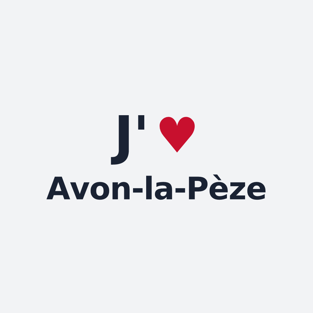 Poster personnalisé Avon-la-Pèze — design J'aime Avon-la-Pèze