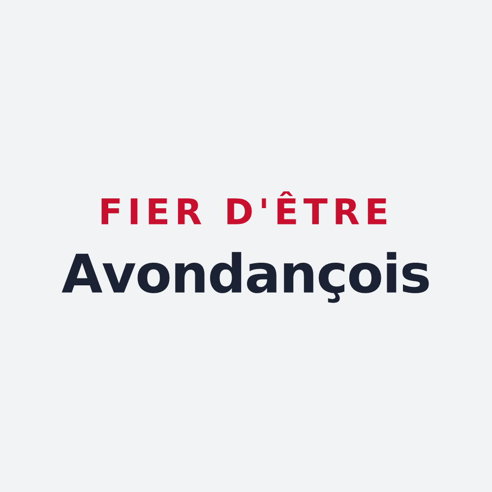 Poster « Fier d'être Avondançois » — design pour Avondance