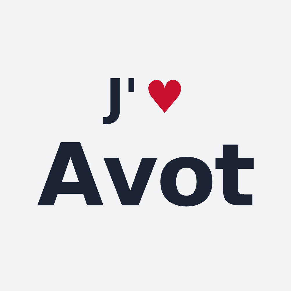 Poster personnalisé Avot — design « J'aime Avot » imprimé sur le poster