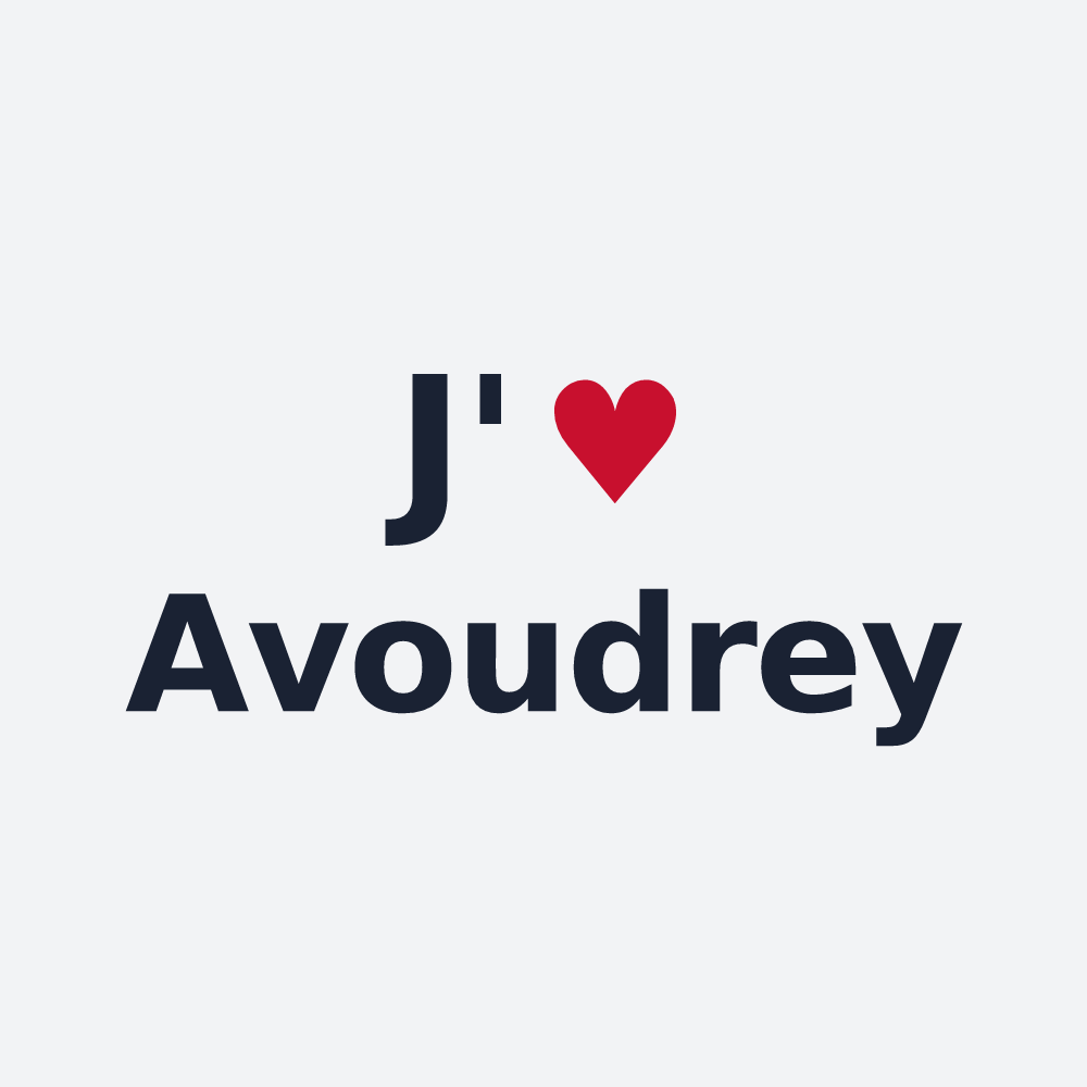 Poster personnalisé Avoudrey — design J'aime Avoudrey