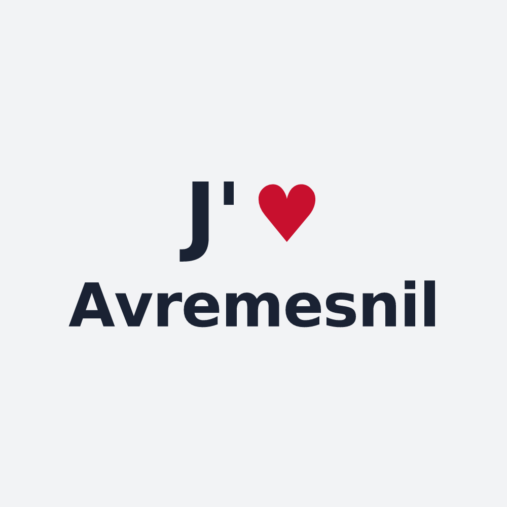 Poster personnalisé Avremesnil — design J'aime Avremesnil