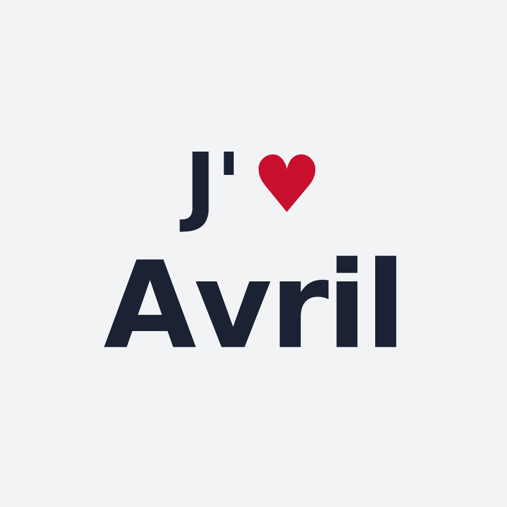 Poster personnalisé Avril — design J'aime Avril