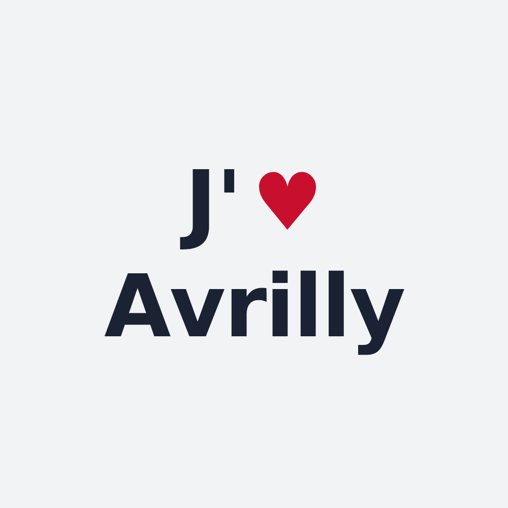 Poster personnalisé Avrilly — design J'aime Avrilly