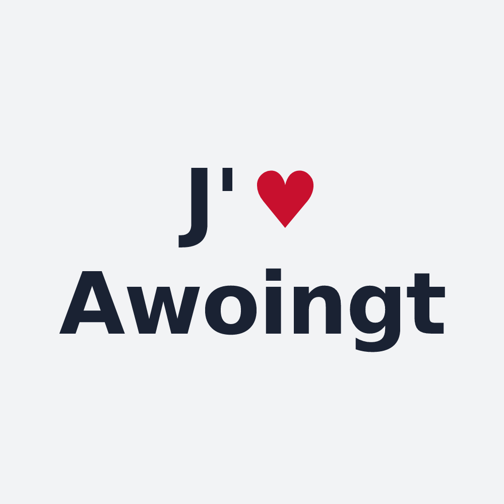 Poster personnalisé Awoingt — design J'aime Awoingt