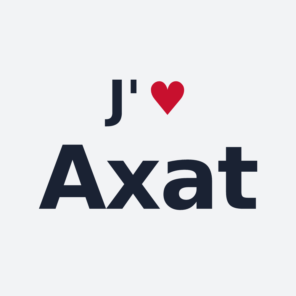 Poster personnalisé Axat — design « J'aime Axat » imprimé sur le poster