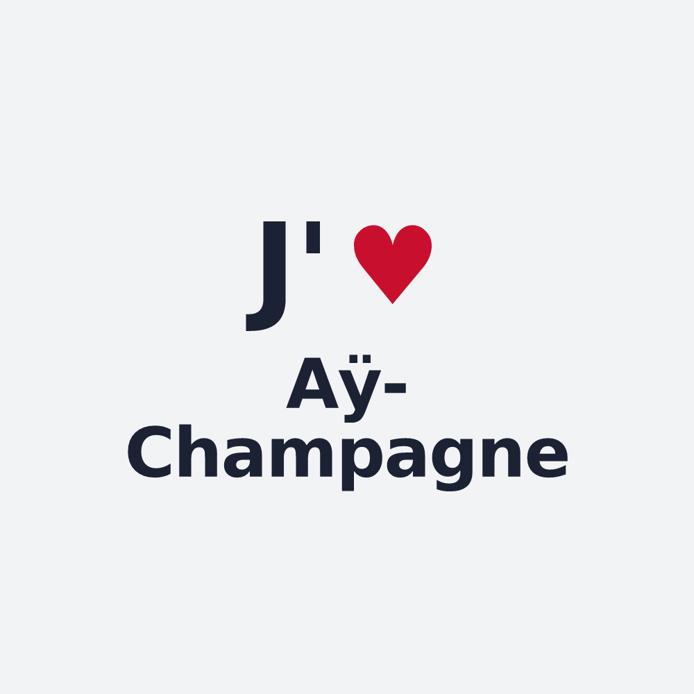 Poster personnalisé Aÿ-Champagne — design J'aime Aÿ-Champagne