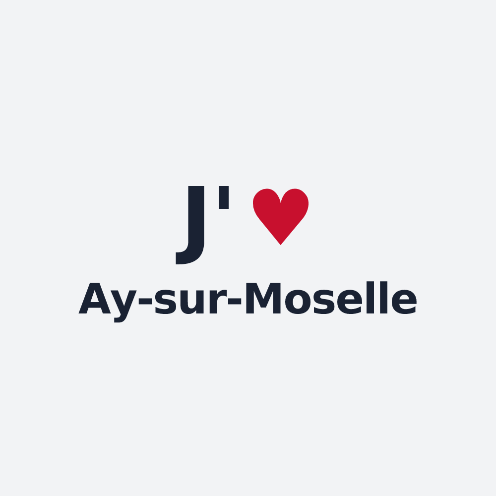 Poster personnalisé Ay-sur-Moselle — design J'aime Ay-sur-Moselle