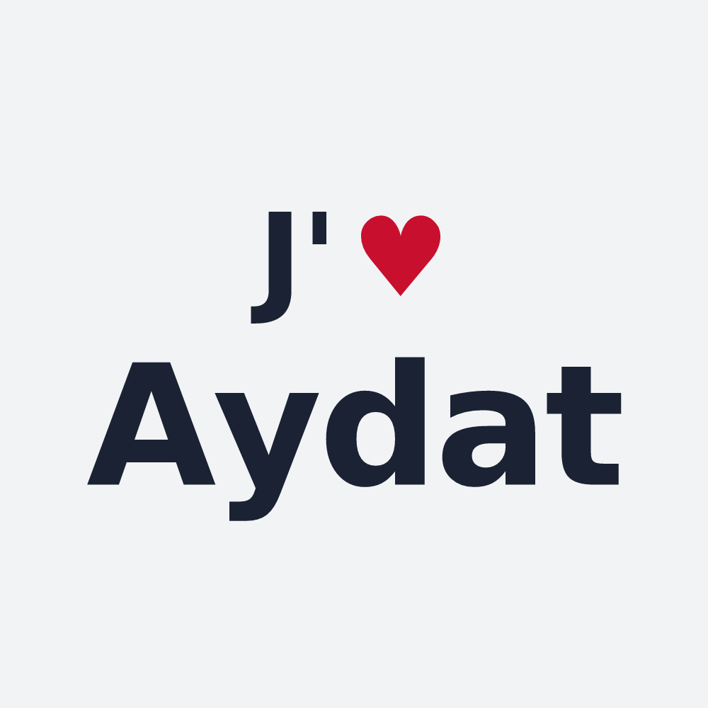 Poster personnalisé Aydat — design J'aime Aydat