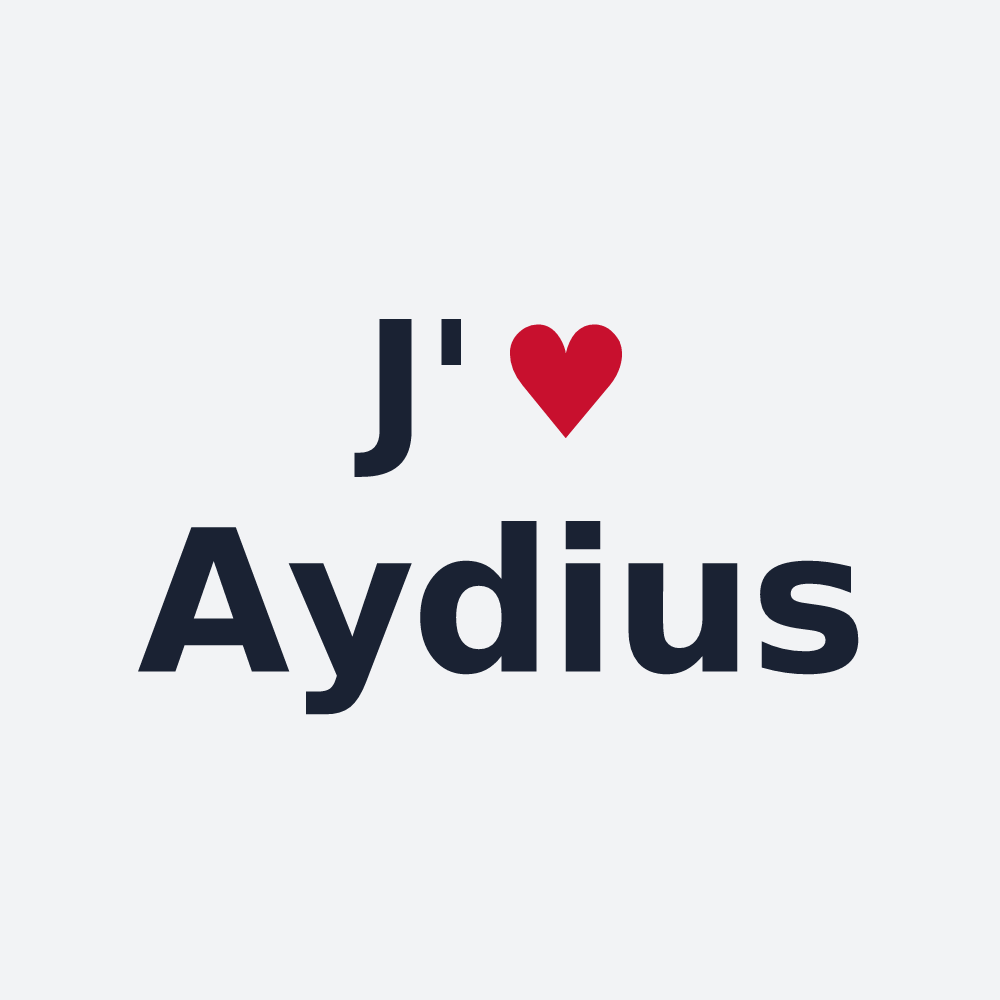 Poster personnalisé Aydius — design J'aime Aydius