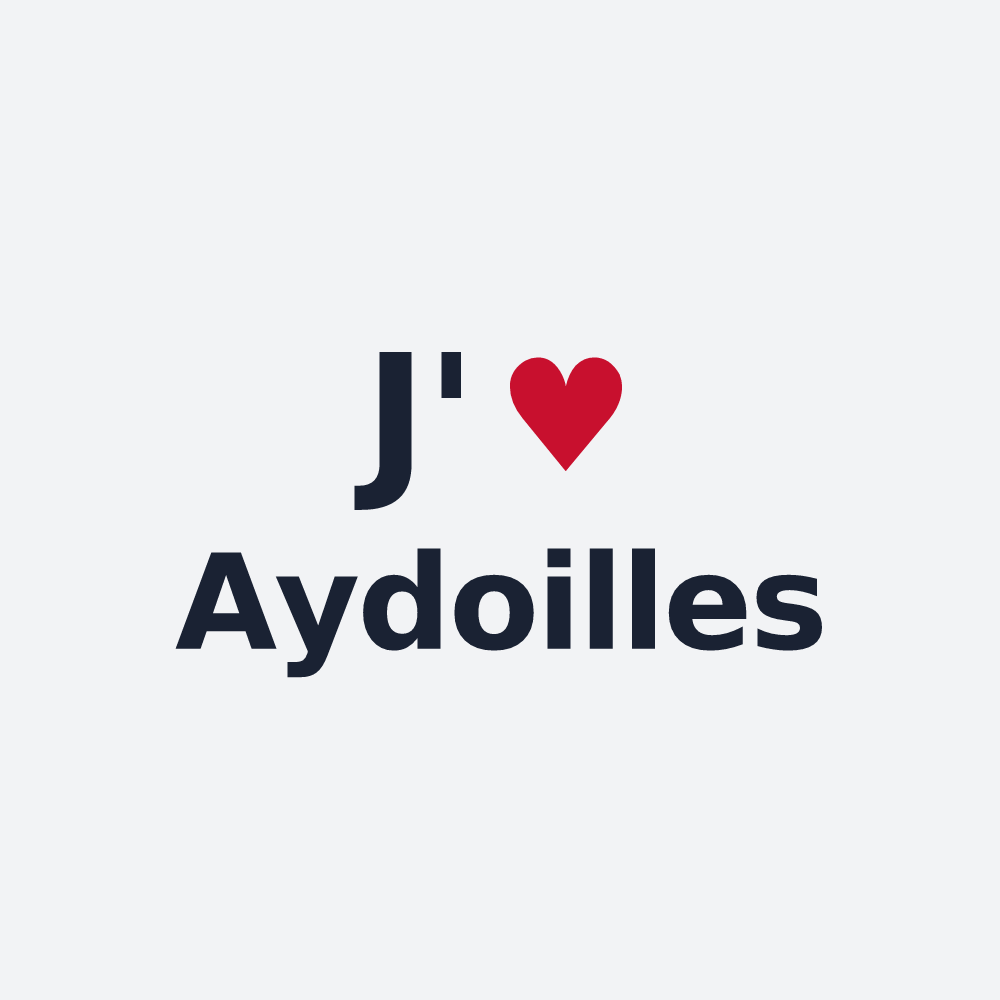 Poster personnalisé Aydoilles — design J'aime Aydoilles