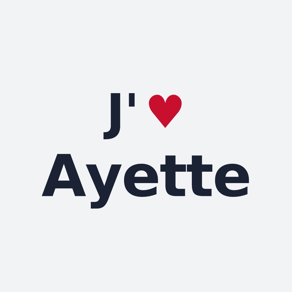 Poster personnalisé Ayette — design J'aime Ayette
