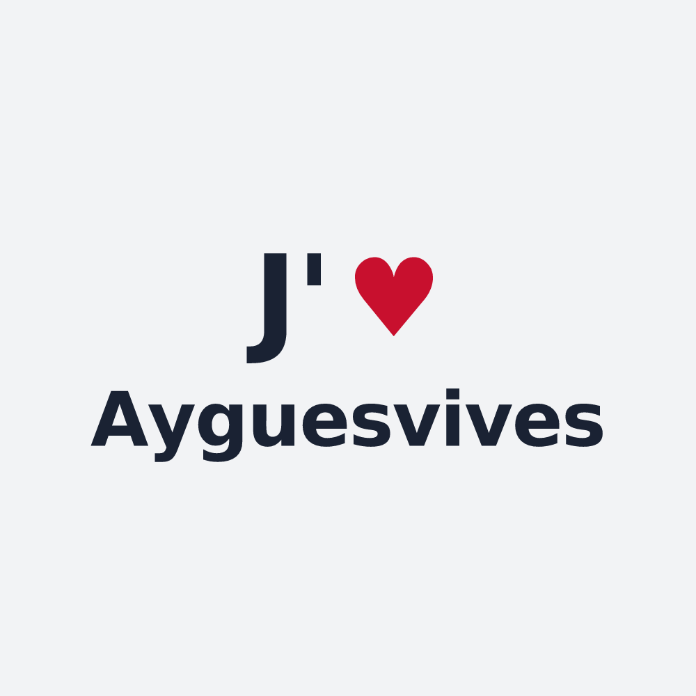Poster personnalisé Ayguesvives — design J'aime Ayguesvives