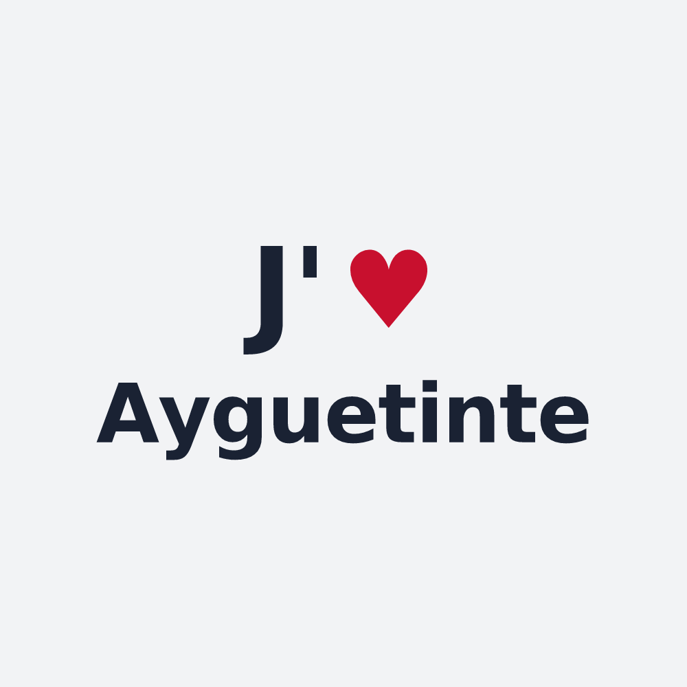 Poster personnalisé Ayguetinte — design J'aime Ayguetinte