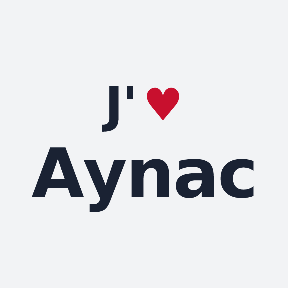 Poster personnalisé Aynac — design J'aime Aynac