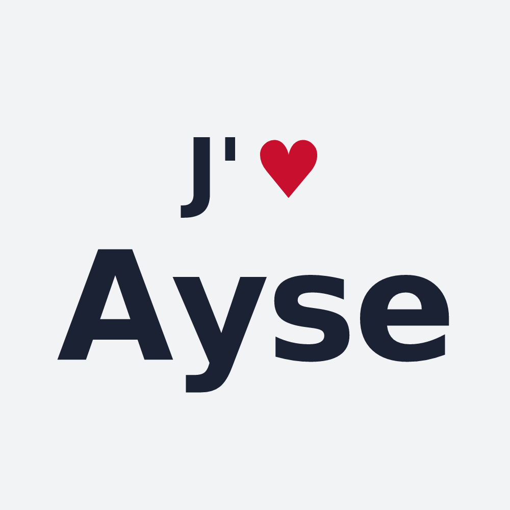 Poster personnalisé Ayse — design J'aime Ayse
