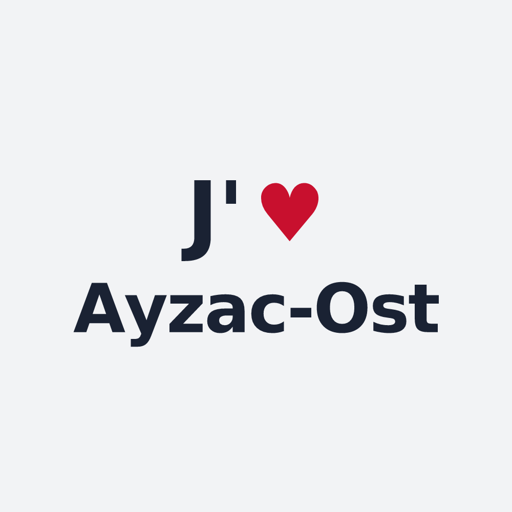 Poster personnalisé Ayzac-Ost — design J'aime Ayzac-Ost