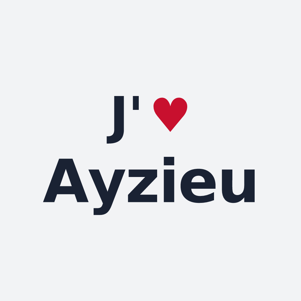 Poster personnalisé Ayzieu — design J'aime Ayzieu
