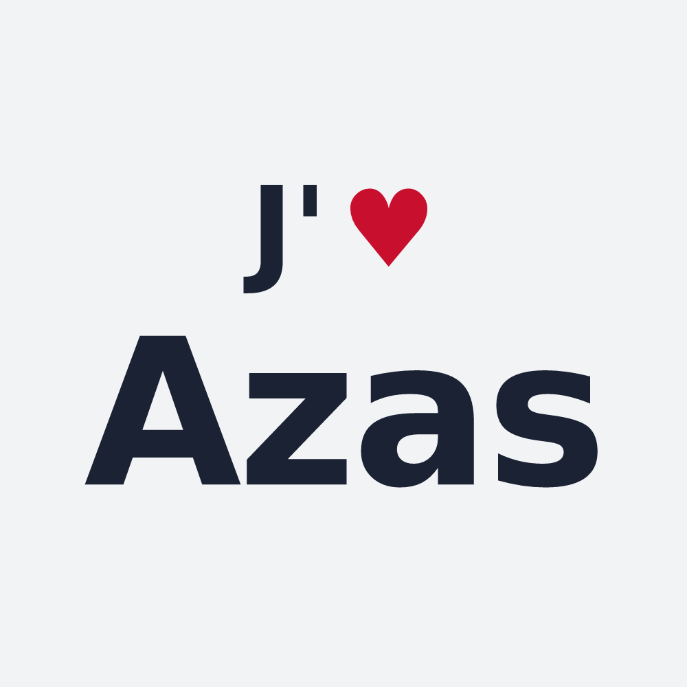 Poster personnalisé Azas — design J'aime Azas